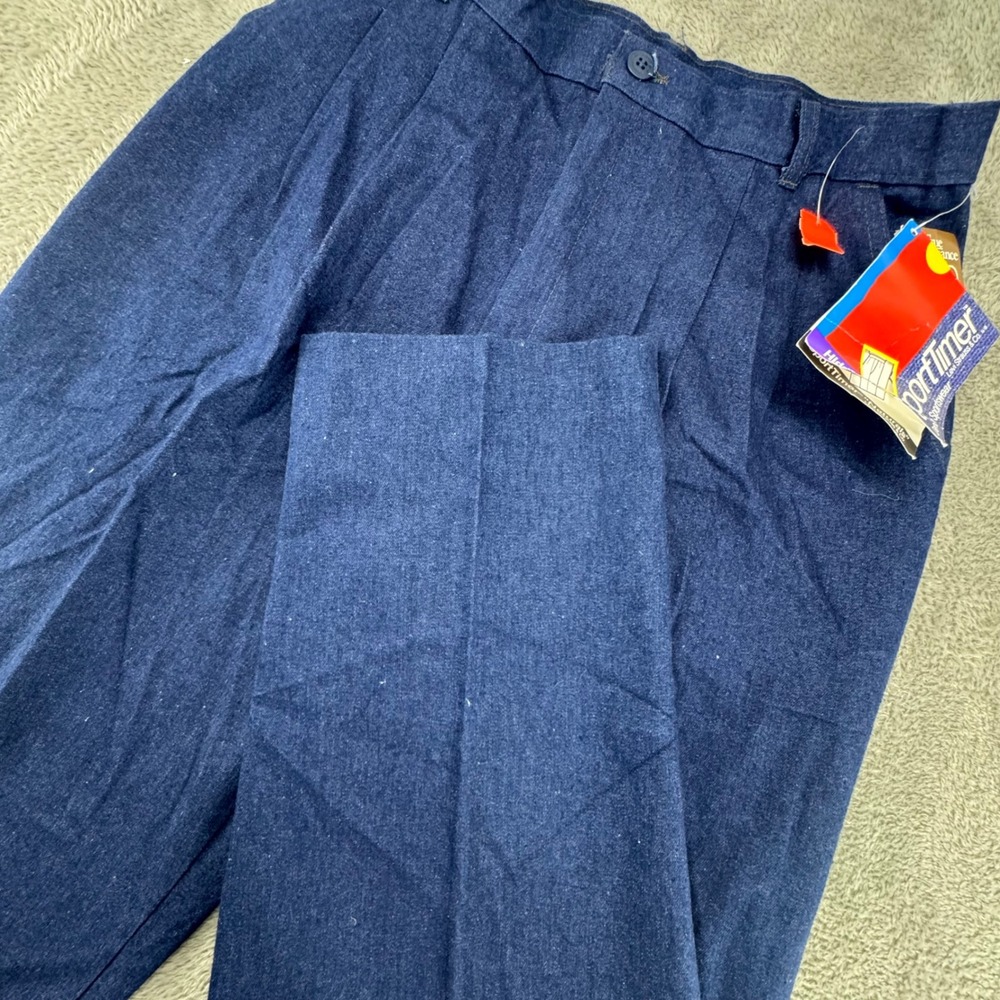 Vintage Levis SportTimer‎ Blue Pleated High Waist Tapered Pants USA Made Size 16